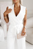 Roselia | Women's Ruffled Sleeves & Fitted Waist Elegant Jumpsuit