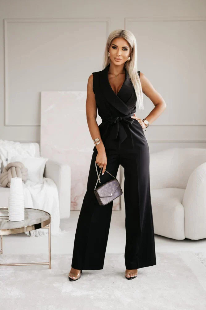 Roselia | Women's Ruffled Sleeves & Fitted Waist Elegant Jumpsuit