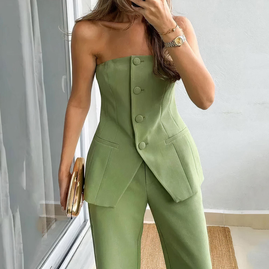 Serena | Women's Tube Top & Trouser Set
