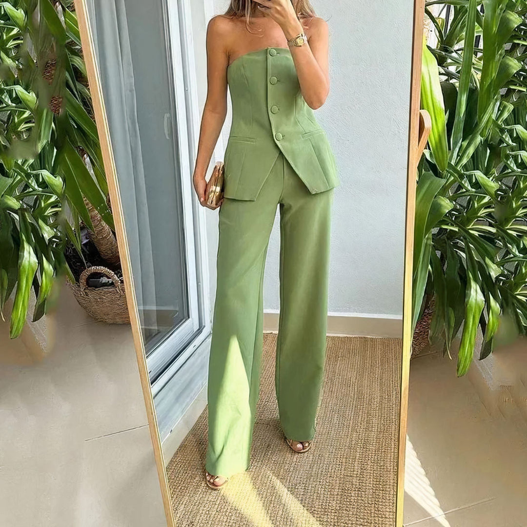 Serena | Women's Tube Top & Trouser Set