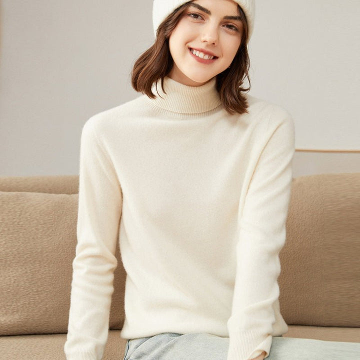 Shiran | Women’s Longline Pullover Sweater | Turtleneck Fit & Easy Layering