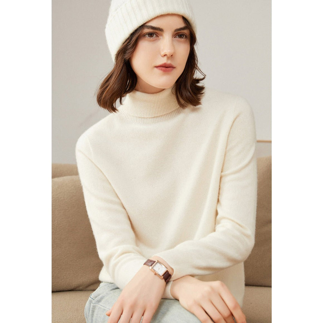 Shiran | Women’s Longline Pullover Sweater | Turtleneck Fit & Easy Layering