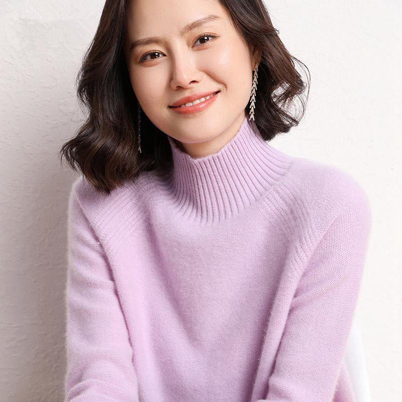 Avesha | Women’s Turtleneck Sweater | Ribbed Cuffs & Full Sleeve Shape