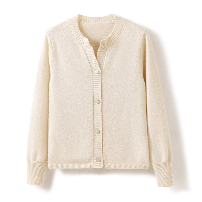Solarae | Women’s Button-Up Front Crew Neck Cardigan | Casual Feel