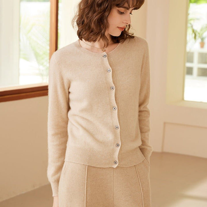 Nyvelle | Women’s Button Closure Cardigan | Crew Neck & Everyday Fit