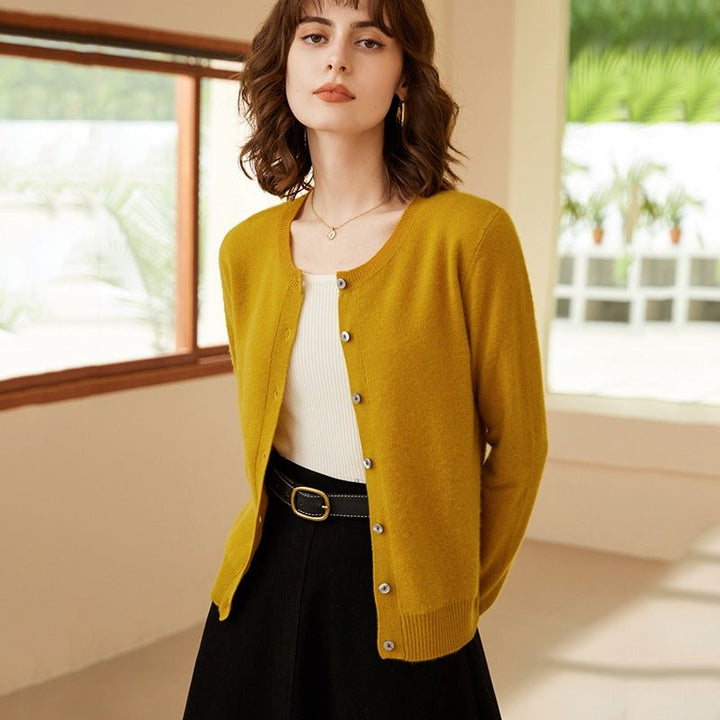 Nyvelle | Women’s Button Closure Cardigan | Crew Neck & Everyday Fit