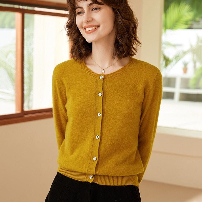 Nyvelle | Women’s Button Closure Cardigan | Crew Neck & Everyday Fit