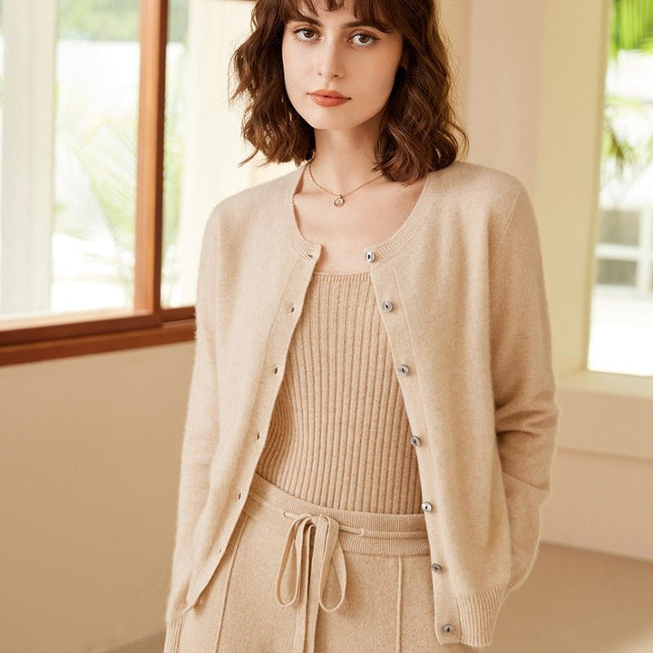 Nyvelle | Women’s Button Closure Cardigan | Crew Neck & Everyday Fit