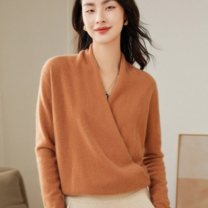 Lorivelle | Women’s Casual V-Neck Wrap Blouses | Long Sleeve Style & Feminine Drape