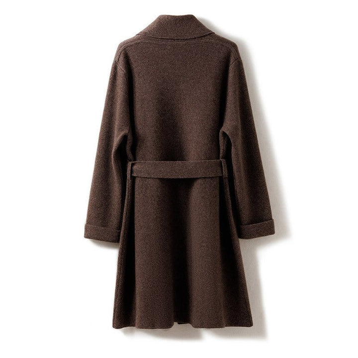 Ylain | Women’s Shawl Collar & Patch Pocket Detail Belted Coat
