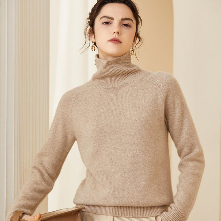 Theresita | Women’s Ribbed Turtleneck Sweater | Long Sleeves & Slim Fit