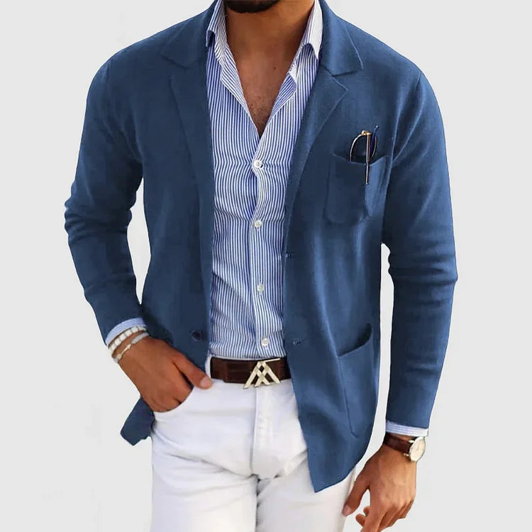 Stylish Men's Blazer with Casual Flap Pockets – Timeless Design, Modern Twist