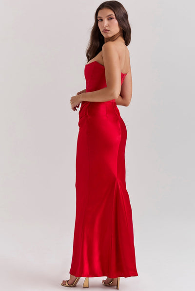 Avelinne | Women’s Strapless Corset Dress | Maxi