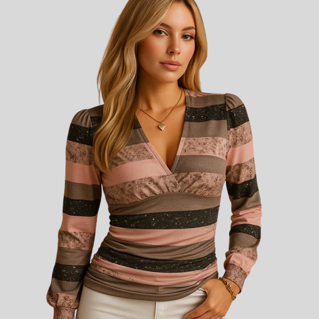 Women’s Long-Sleeved V-Neck Top