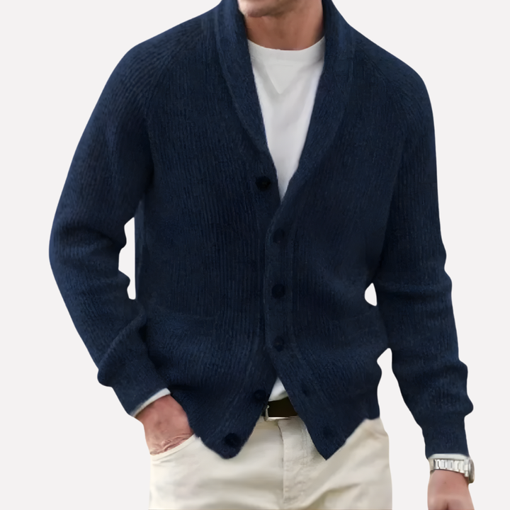 Men’s Shawl-Collar Cardigan