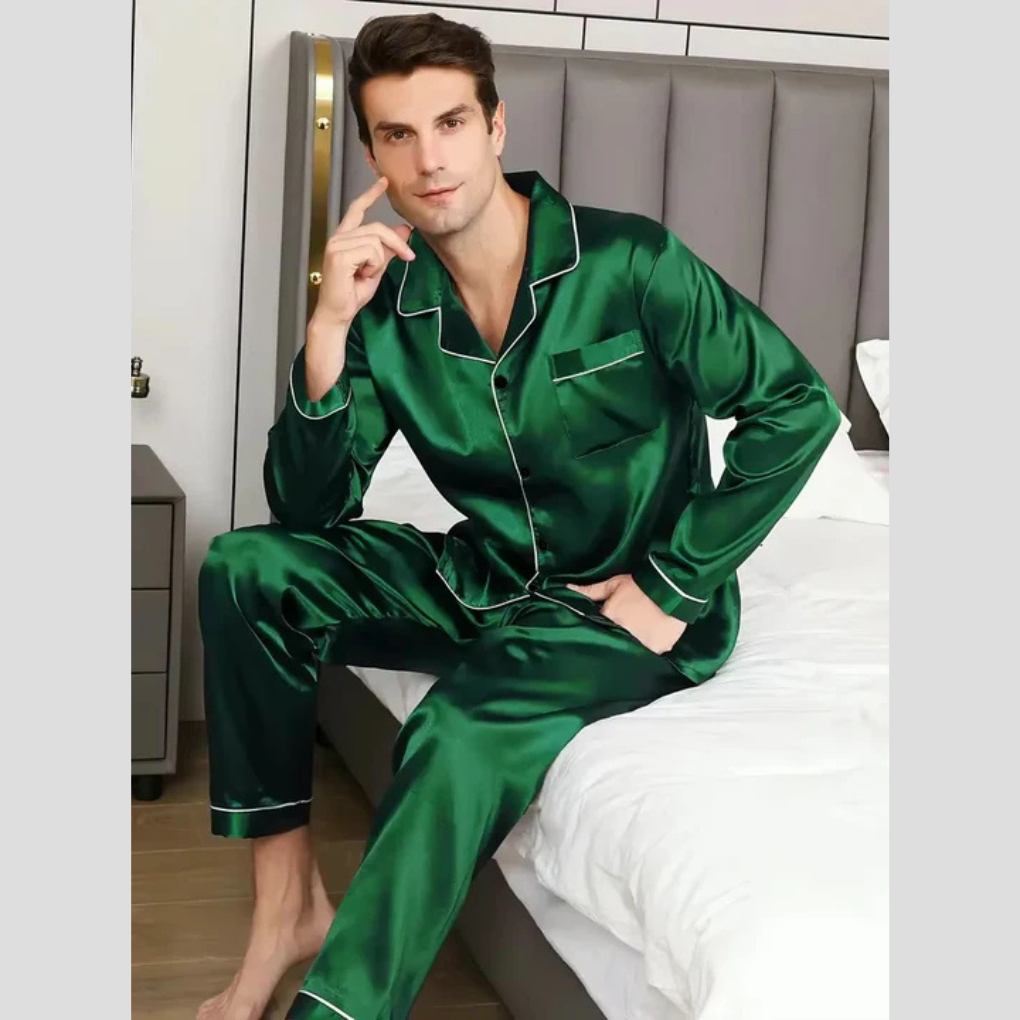 Men’s Satin-Silk Pajama Set