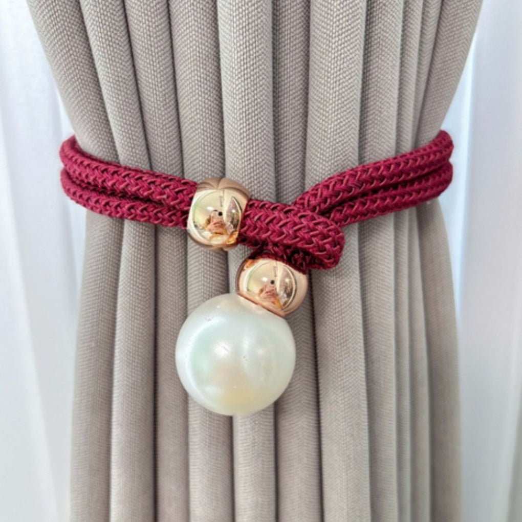 Lustrous Elegant 2-Piece Set  Pearl Curtain Tie Back
