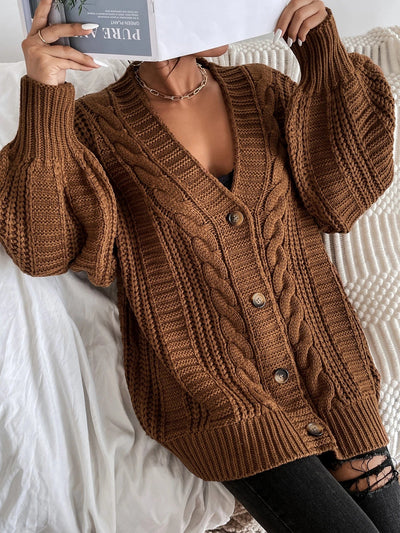 Orlathia | Women’s Cable Knit Cozy Layer Slouch Cardigan