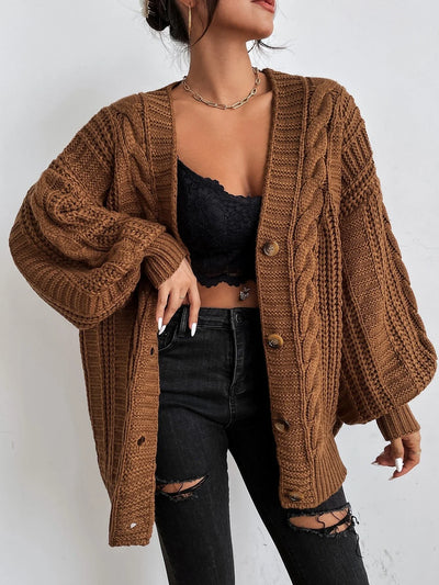 Orlathia | Women’s Cable Knit Cozy Layer Slouch Cardigan