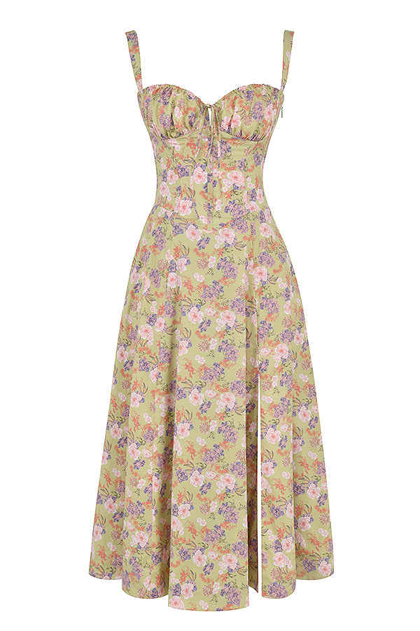 Floral Waist-Shaping Dress