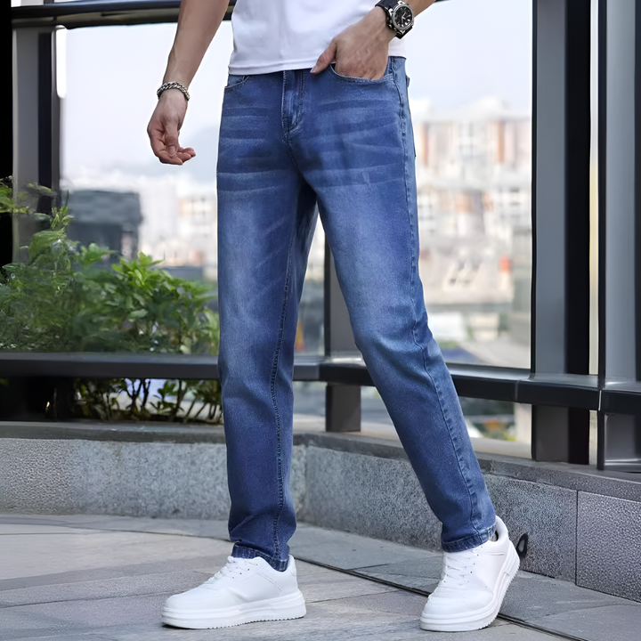 Plain Color Casual Men's Jeans