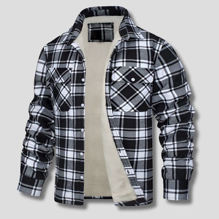 Cotton Checked Flannel Lumberjack Shirt