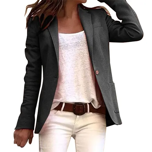 Women's Casual Work Blazer | Long Sleeve