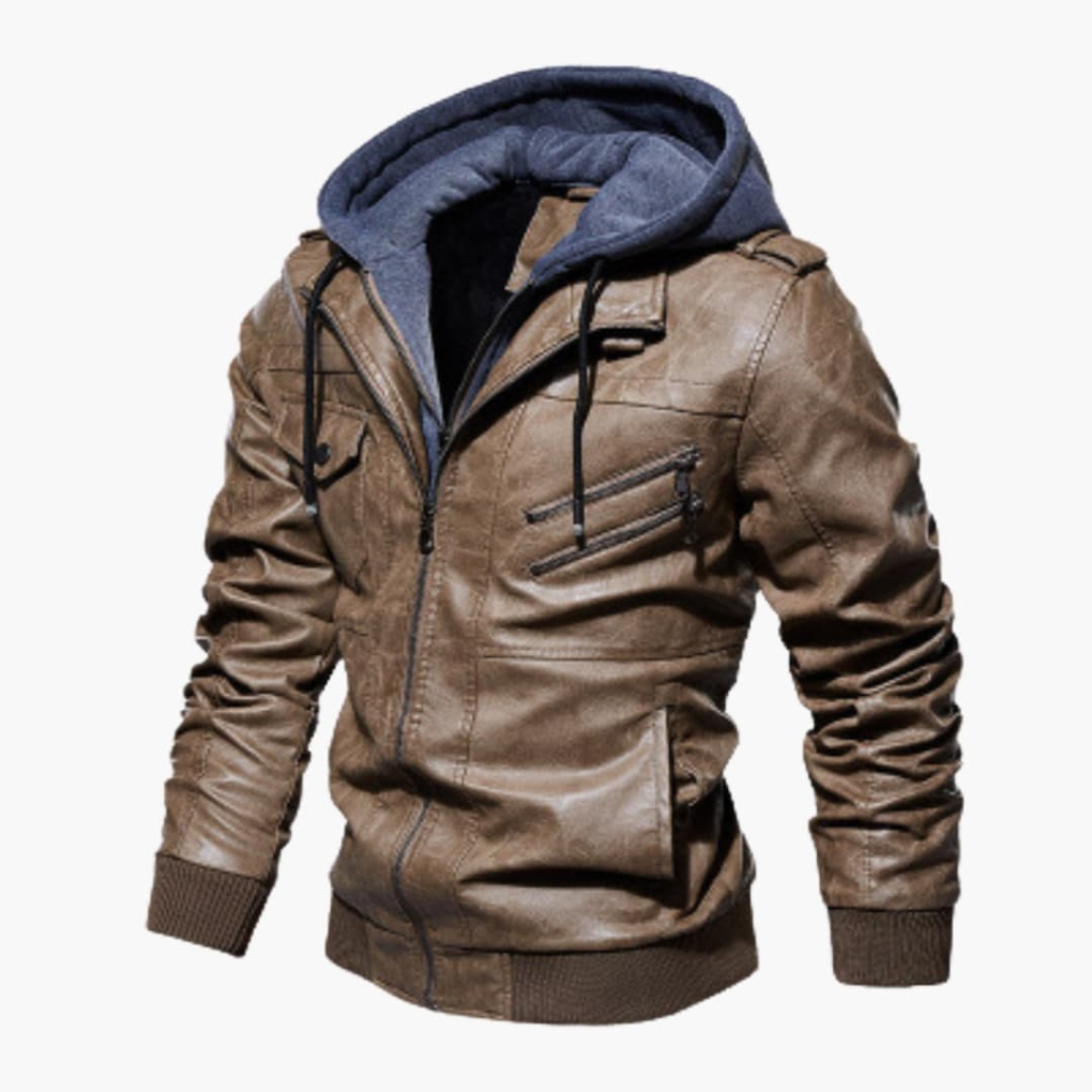 Men’s Hooded Jacket with Multiple Pockets