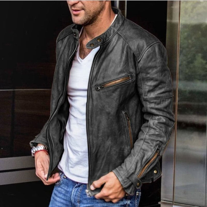 Elegant and water-resistant Leather Jacket for Men