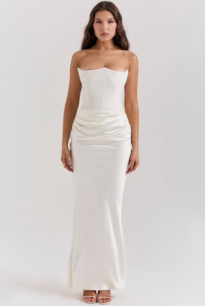 Avelinne | Women’s Strapless Corset Dress | Maxi
