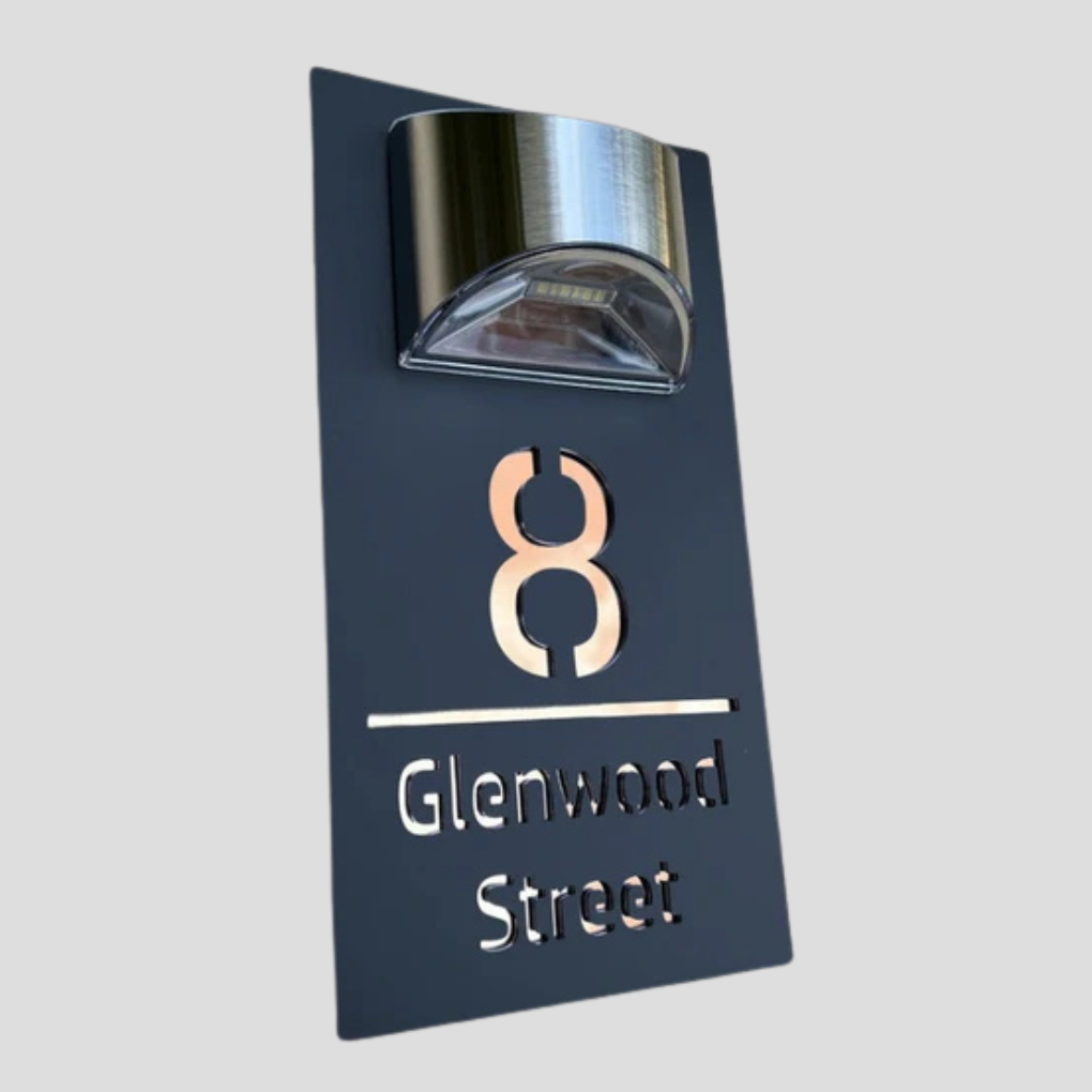 Solar House Number Plate