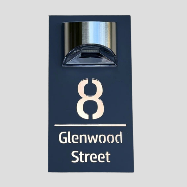 Solar House Number Plate