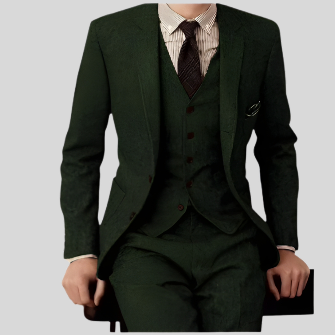 Men’s Three-Piece Suit Slim-Fit Trousers