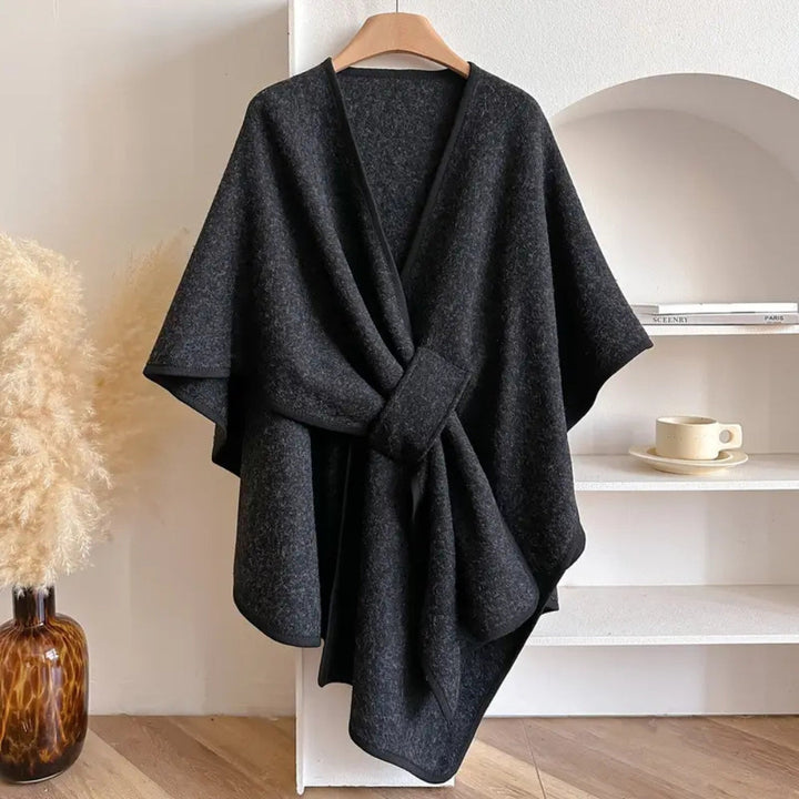 Luxurious Wind-resistant Shawl Coat for Women