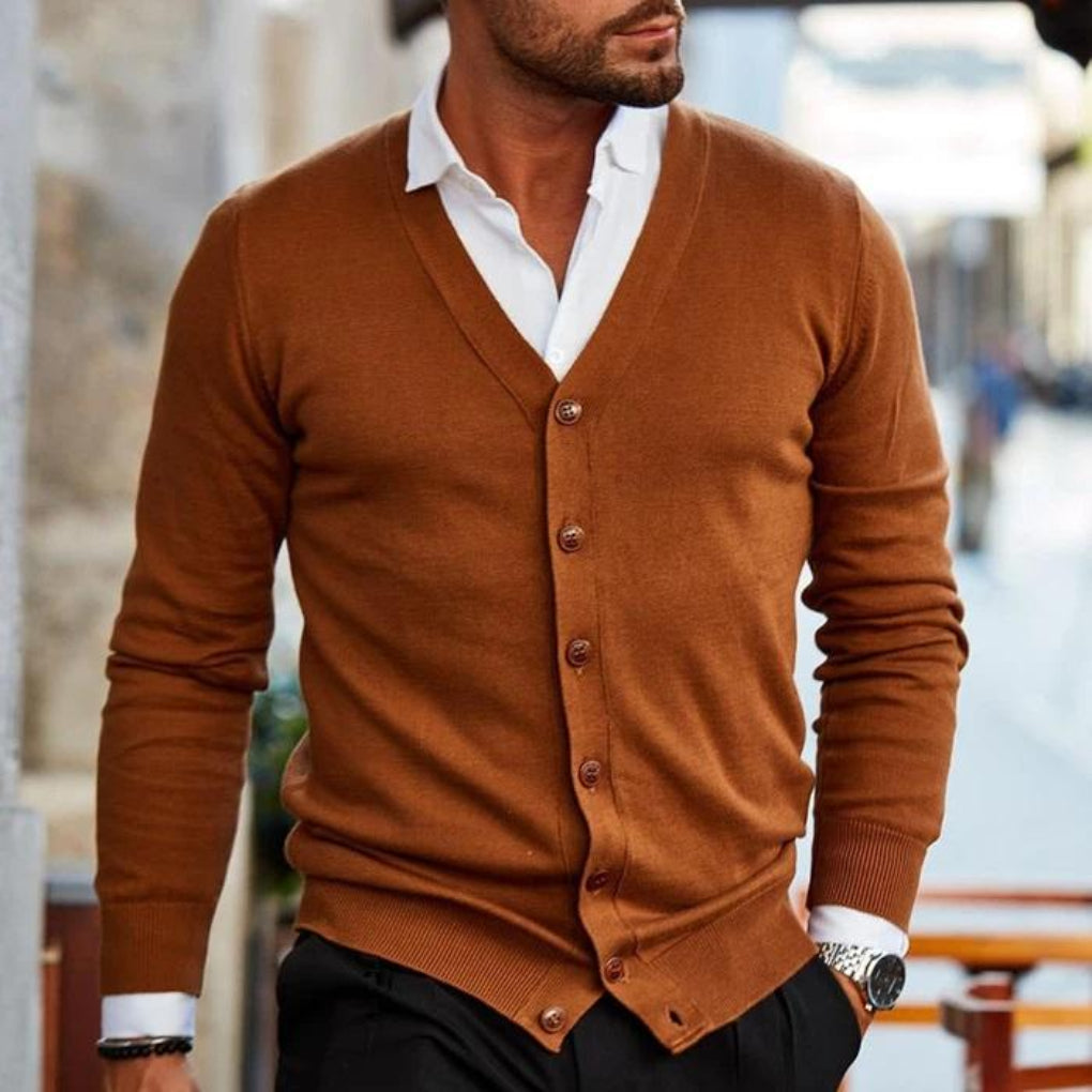 Cotton Men's Cardigan in Casual Style