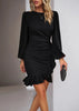 Mini Dress with Puff Sleeves for Women