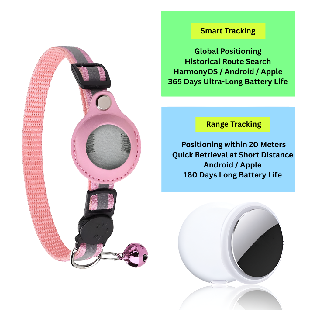 Cat GPS Tracker Collar with Reflective Design