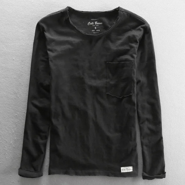 Vintage Cotton Long Sleeve with Crew Neck