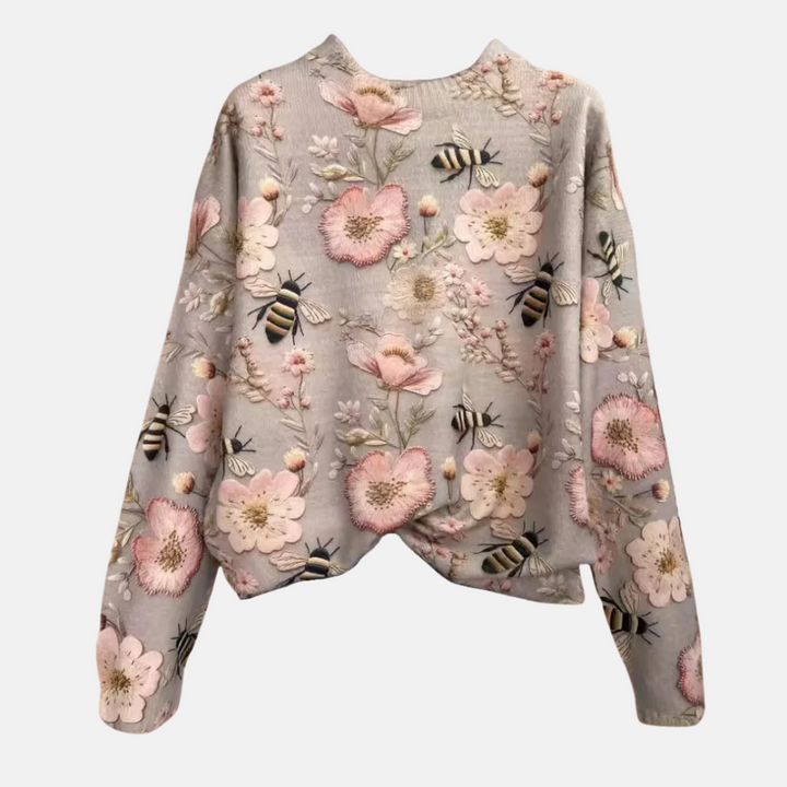 3D Flower Knit Sweater