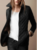 Women’s Casual Quilted Jacket with Turned-Down Collar