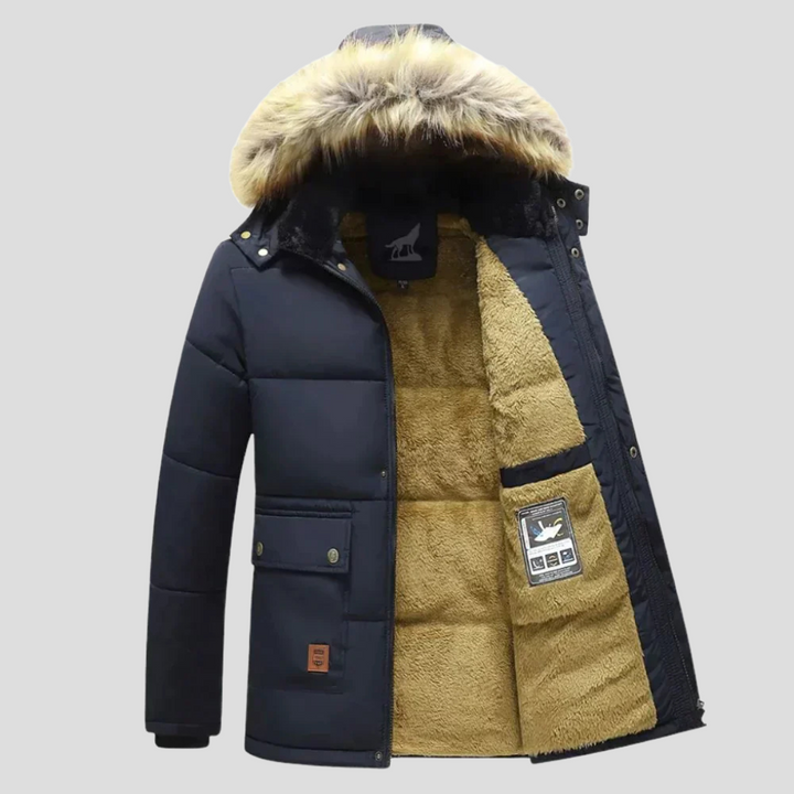 Men’s Winter Parka – Removable Hood for Adaptable Cold Weather Wear