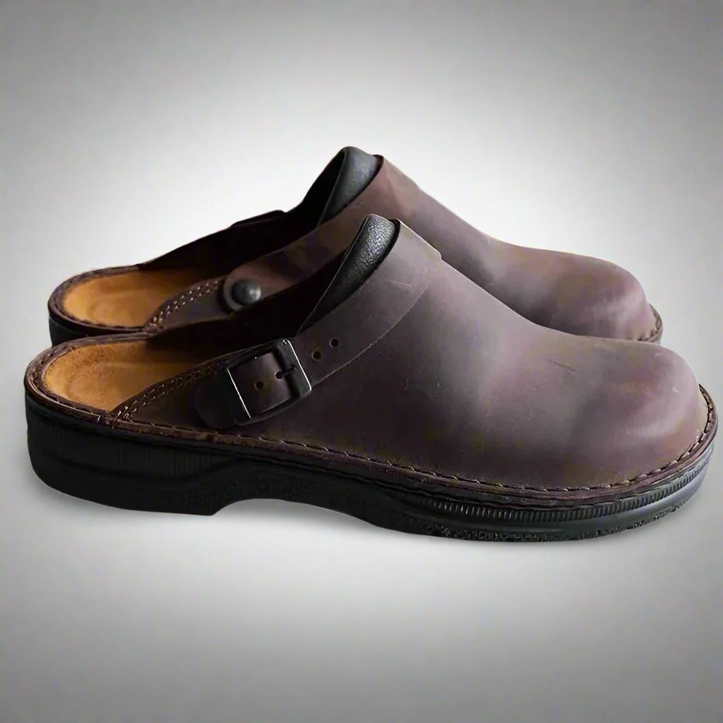 Leather Slip-On Unisex Clogs