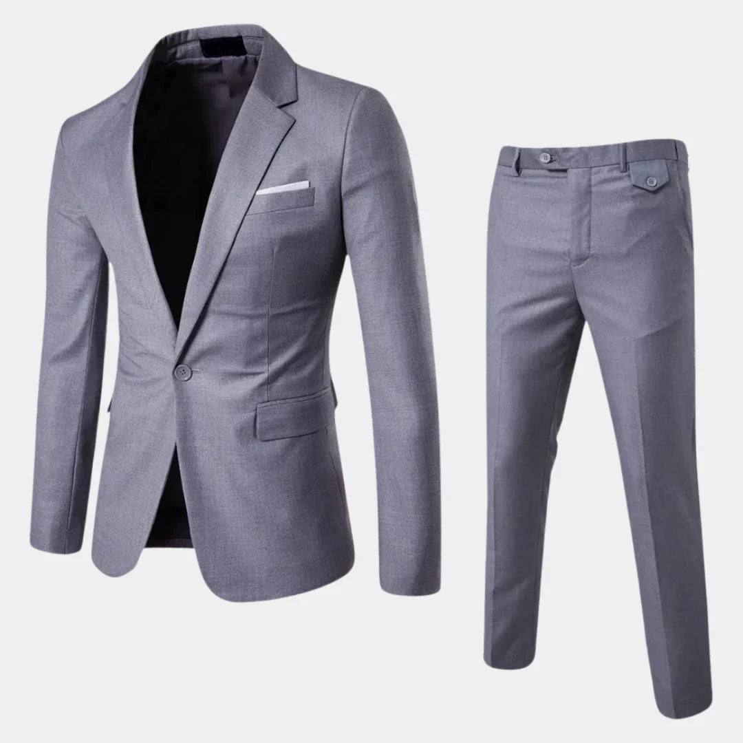 Elegant Men's Suit with Blazer and Trousers