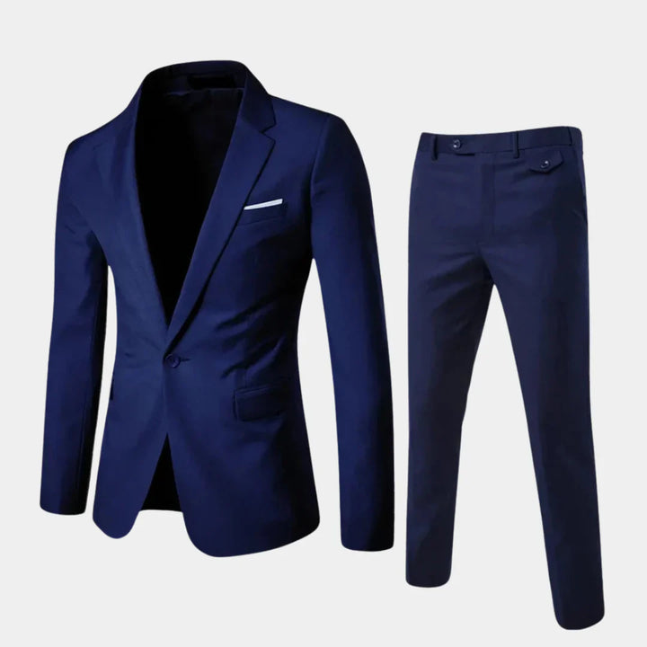 Elegant Men's Suit with Blazer and Trousers