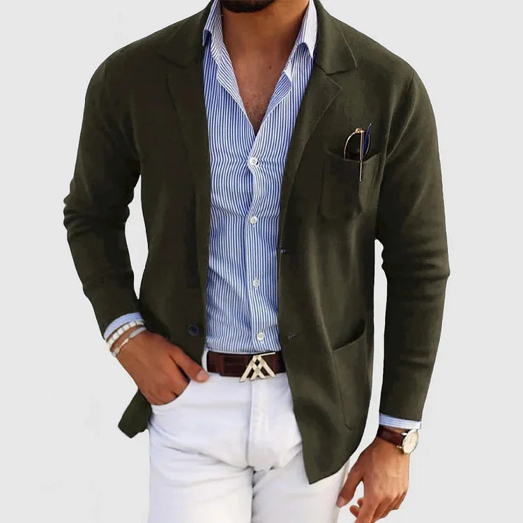 Stylish Men's Blazer with Casual Flap Pockets – Timeless Design, Modern Twist