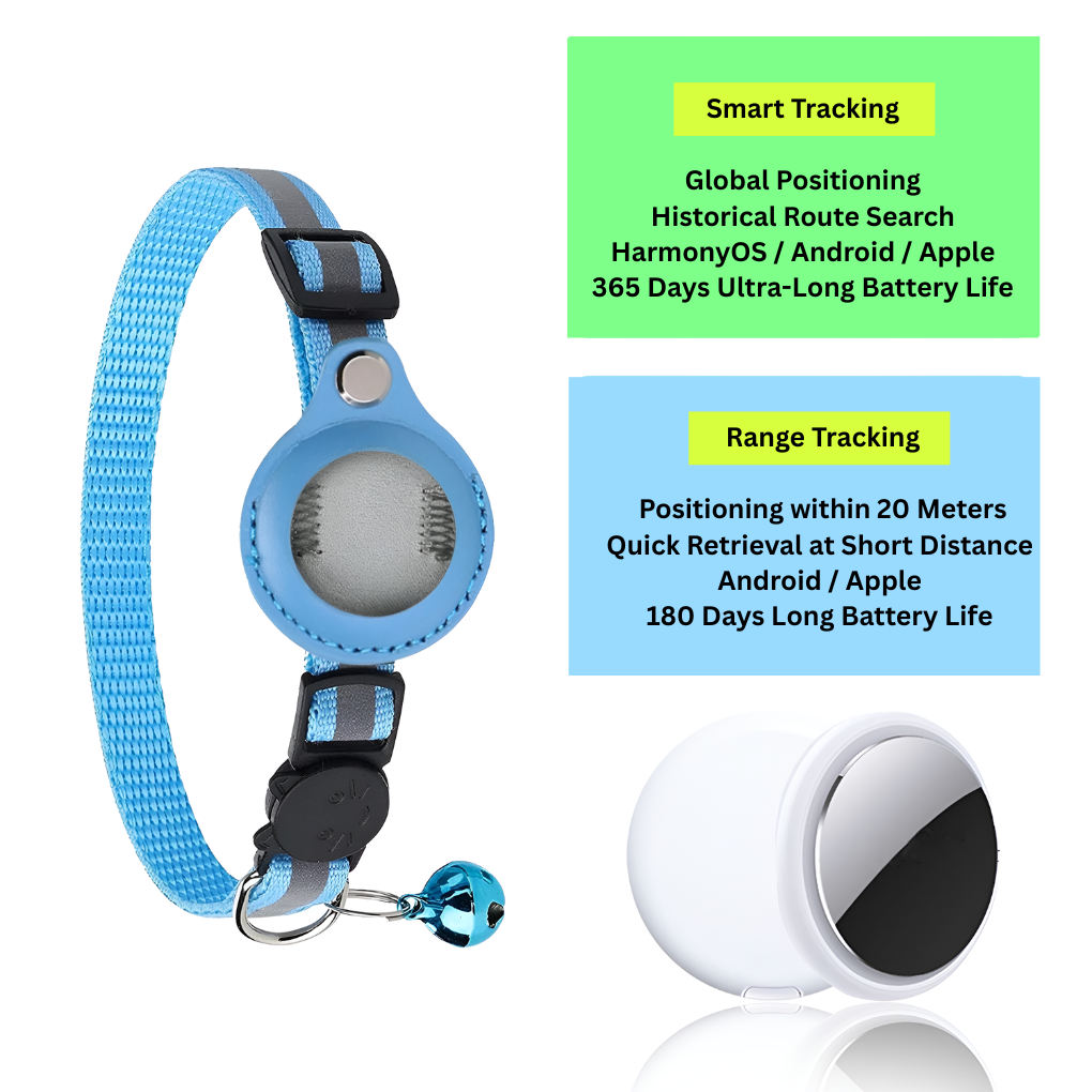 Cat GPS Tracker Collar with Reflective Design