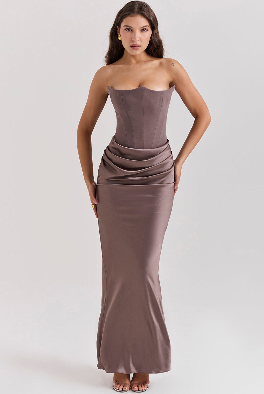 Avelinne | Women’s Strapless Corset Dress | Maxi