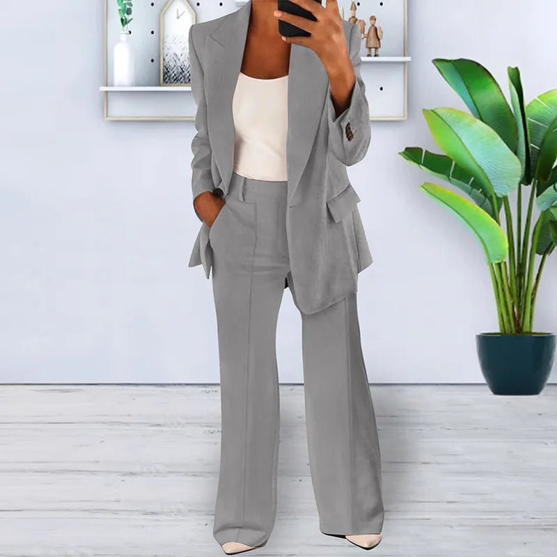 Women’s Pantsuit with Wide-Leg Trousers