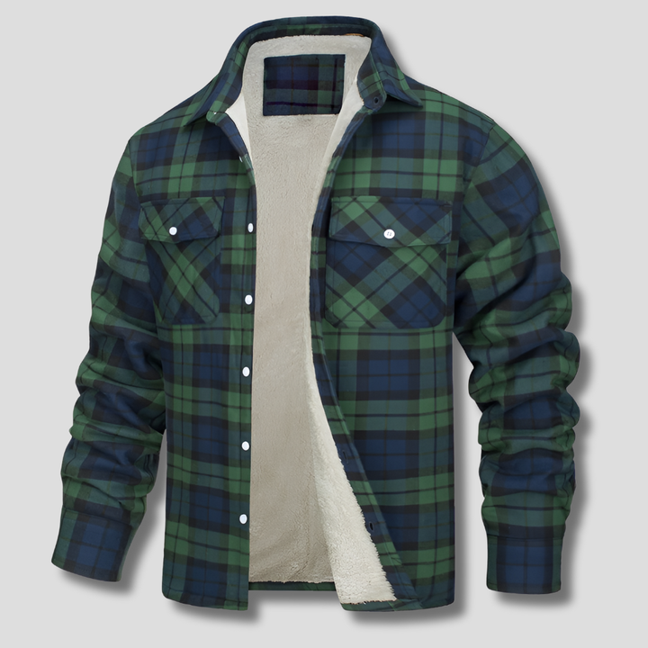 Cotton Checked Flannel Lumberjack Shirt