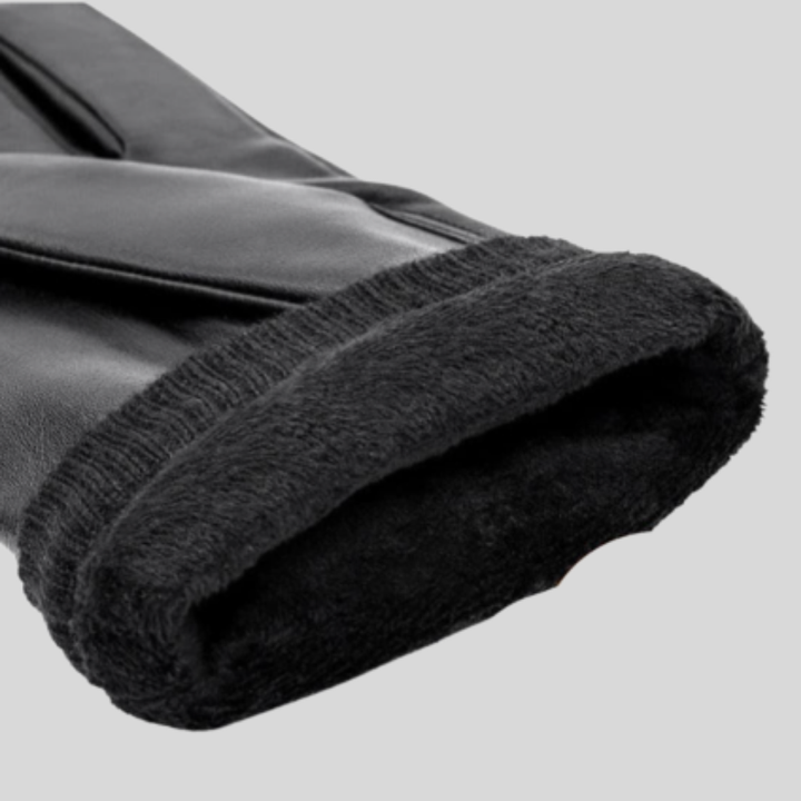 Stylish Leather Winter Gloves